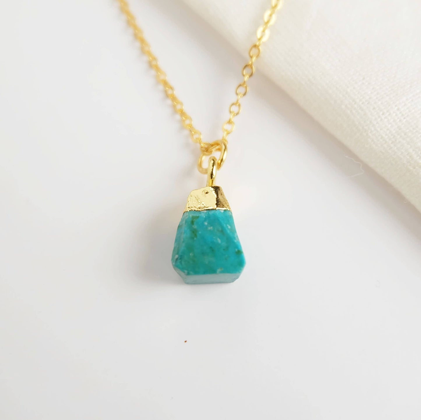 Augusta - Turquoise Gemstone Nugget Necklace