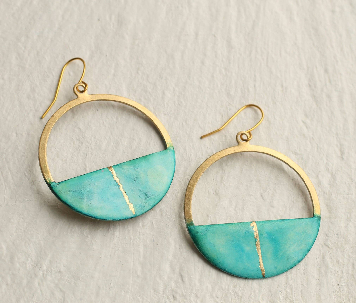 Turquoise Kintsugi Hoop