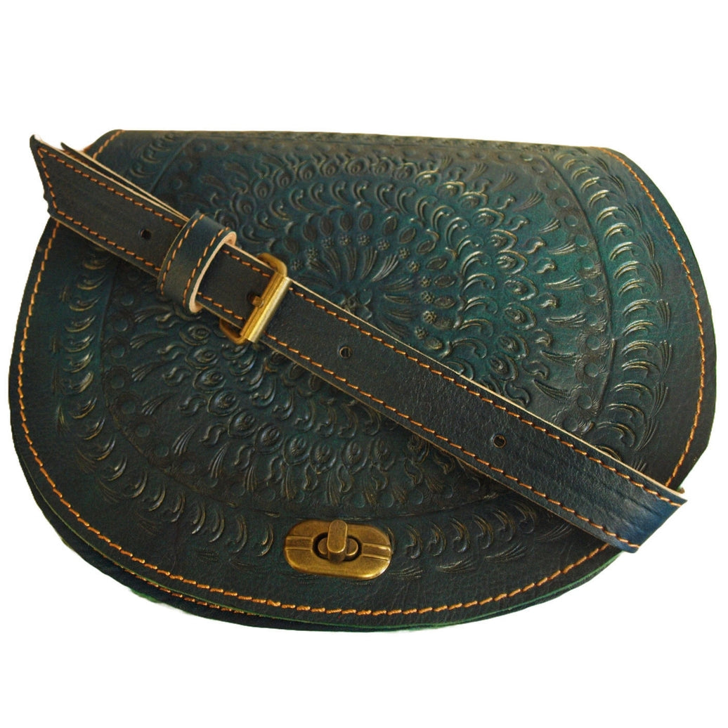 Berber Cross Body Embossed Teal