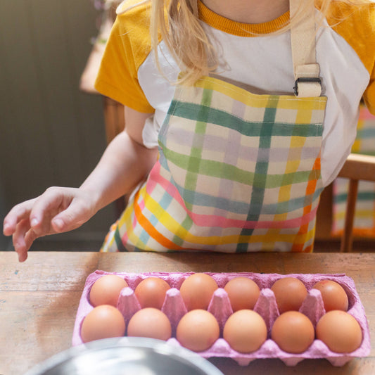 Bright Gingham Children's Apron