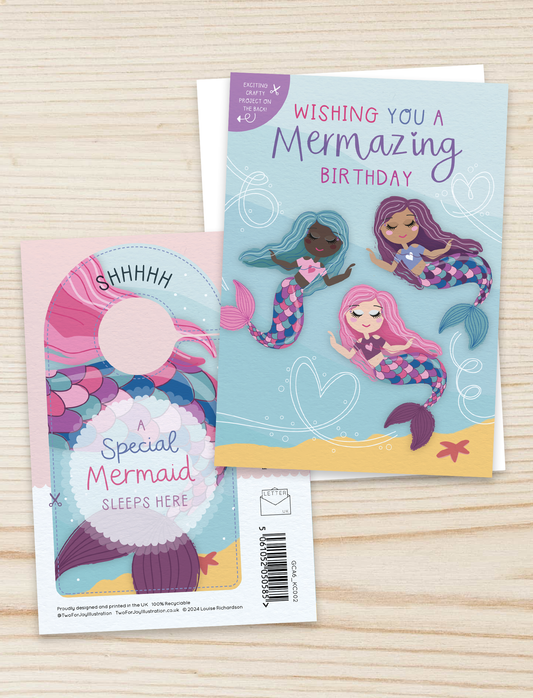 Mermazing  Birthday Card with Crafty Project: Naked and Nested