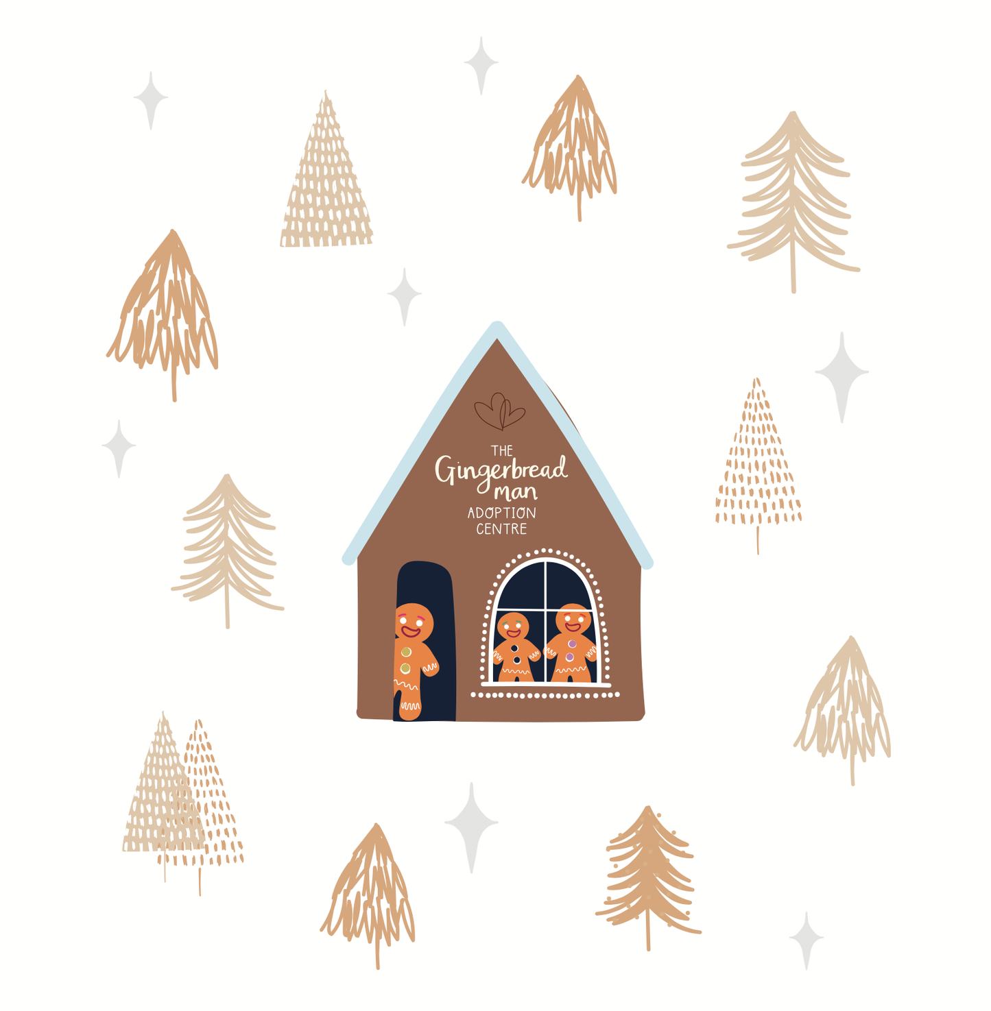 Season's Greeting From Felixstowe - Gingerbread Adoption Card: Naked and Nested