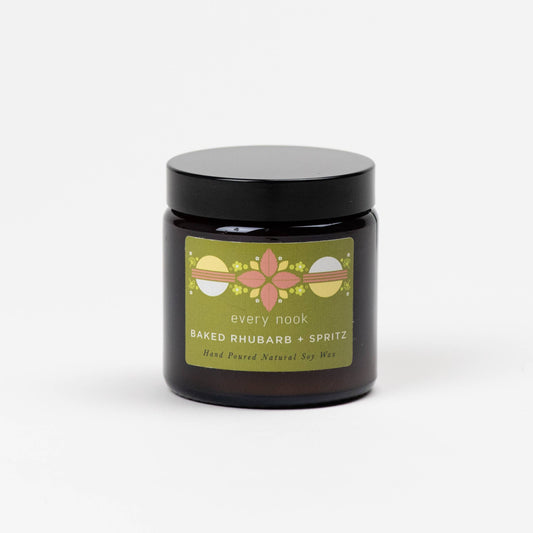 Every nook small scented soy candle: Baked Rhubarb + Spritz