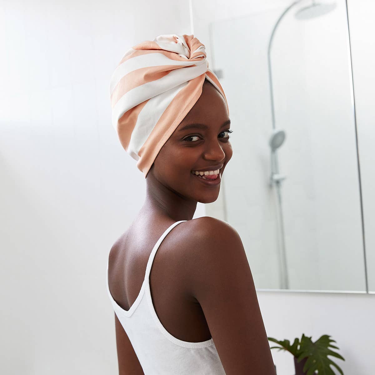 Dock & Bay Hair Wrap - Quick Dry Hair Towel - Positano Peach / One Size