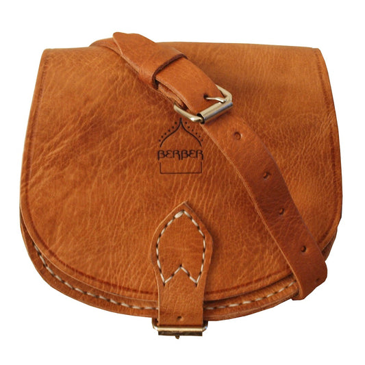 Berber Leather Half Moon Cross Body Tan