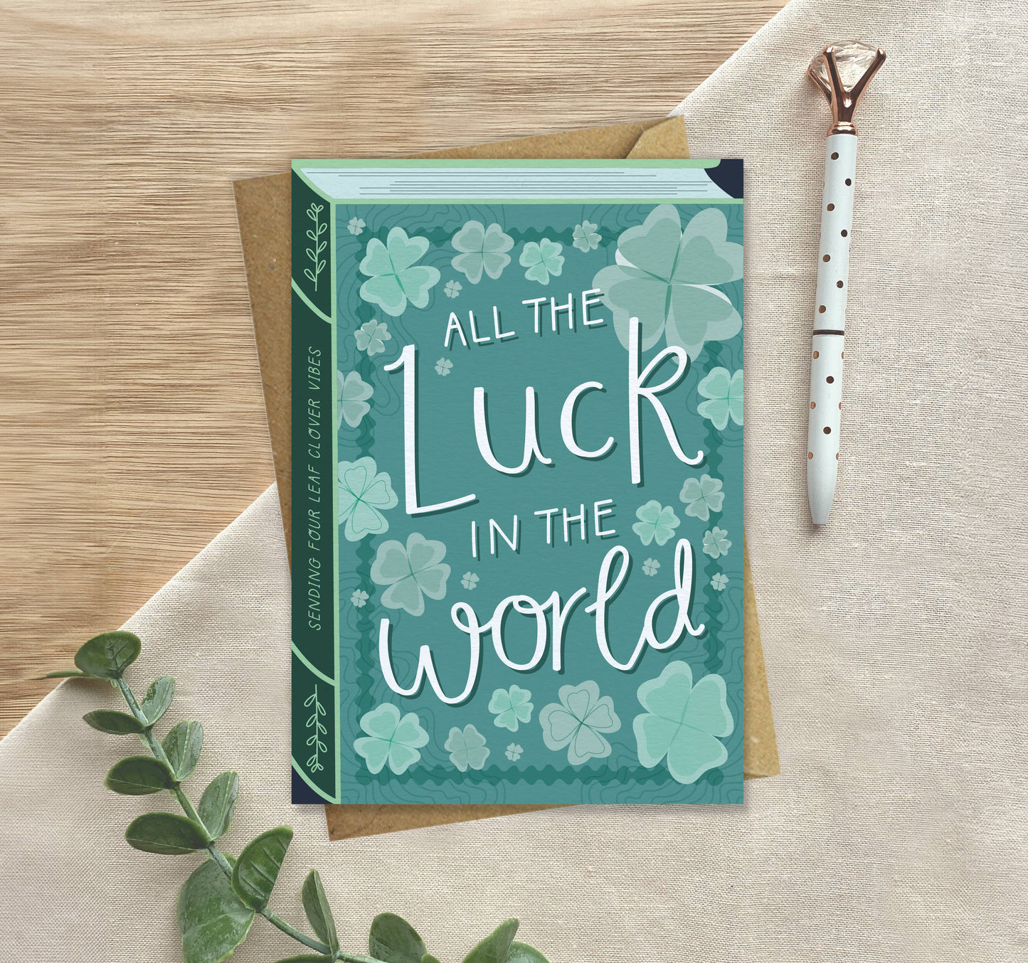 All the Luck  – Luxury Book Good Luck Card: Naked and Nested