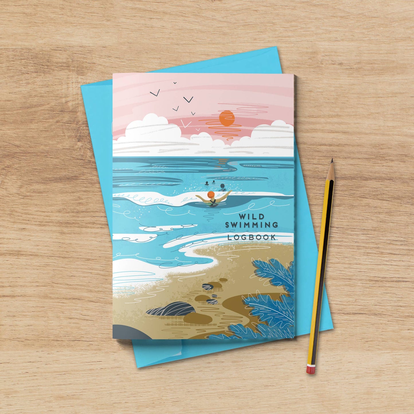 Wild swimming logbook into the sea - sea swimming notebook