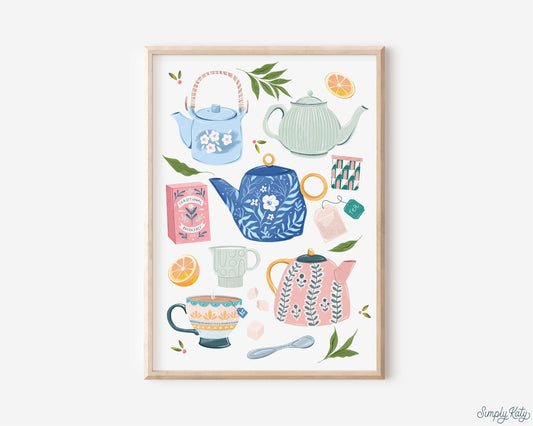 Teapots Print: A3