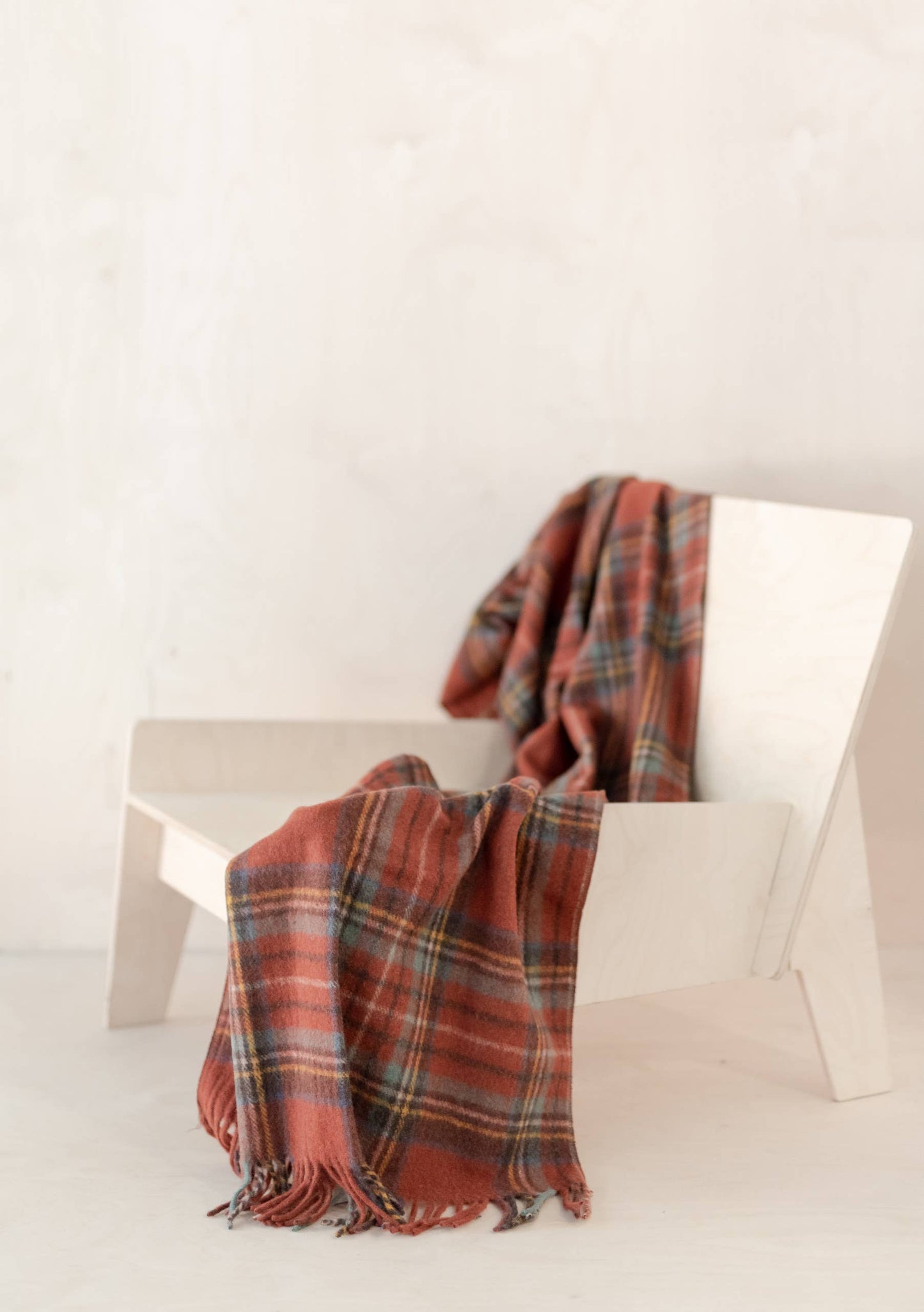 Recycled Wool Knee Blanket in Stewart Royal Antique Tartan