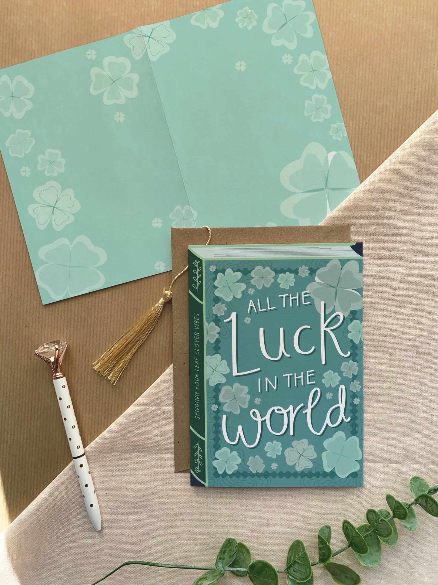 All the Luck  – Luxury Book Good Luck Card: Naked and Nested