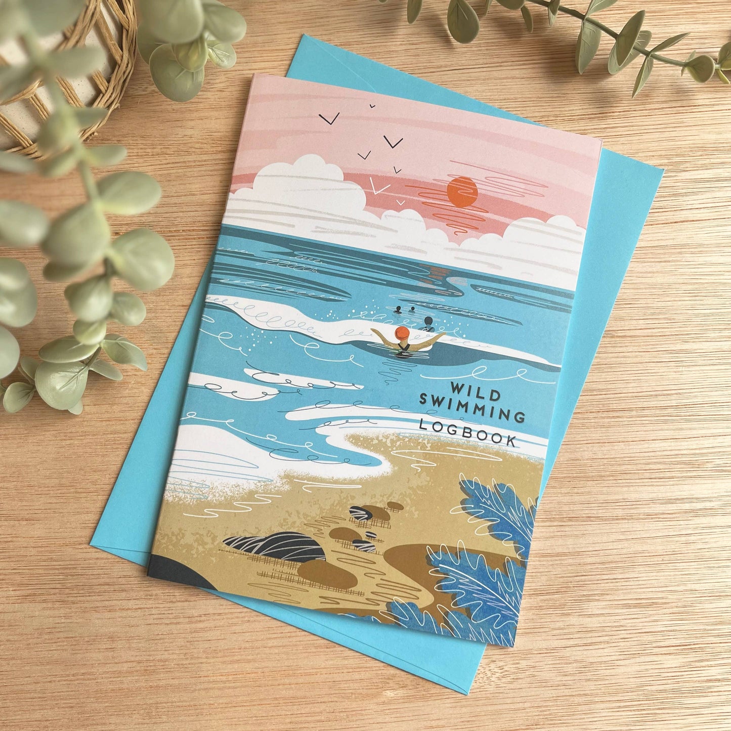 Wild swimming logbook into the sea - sea swimming notebook