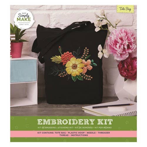 Embroidery Tote Bag Kit - Black