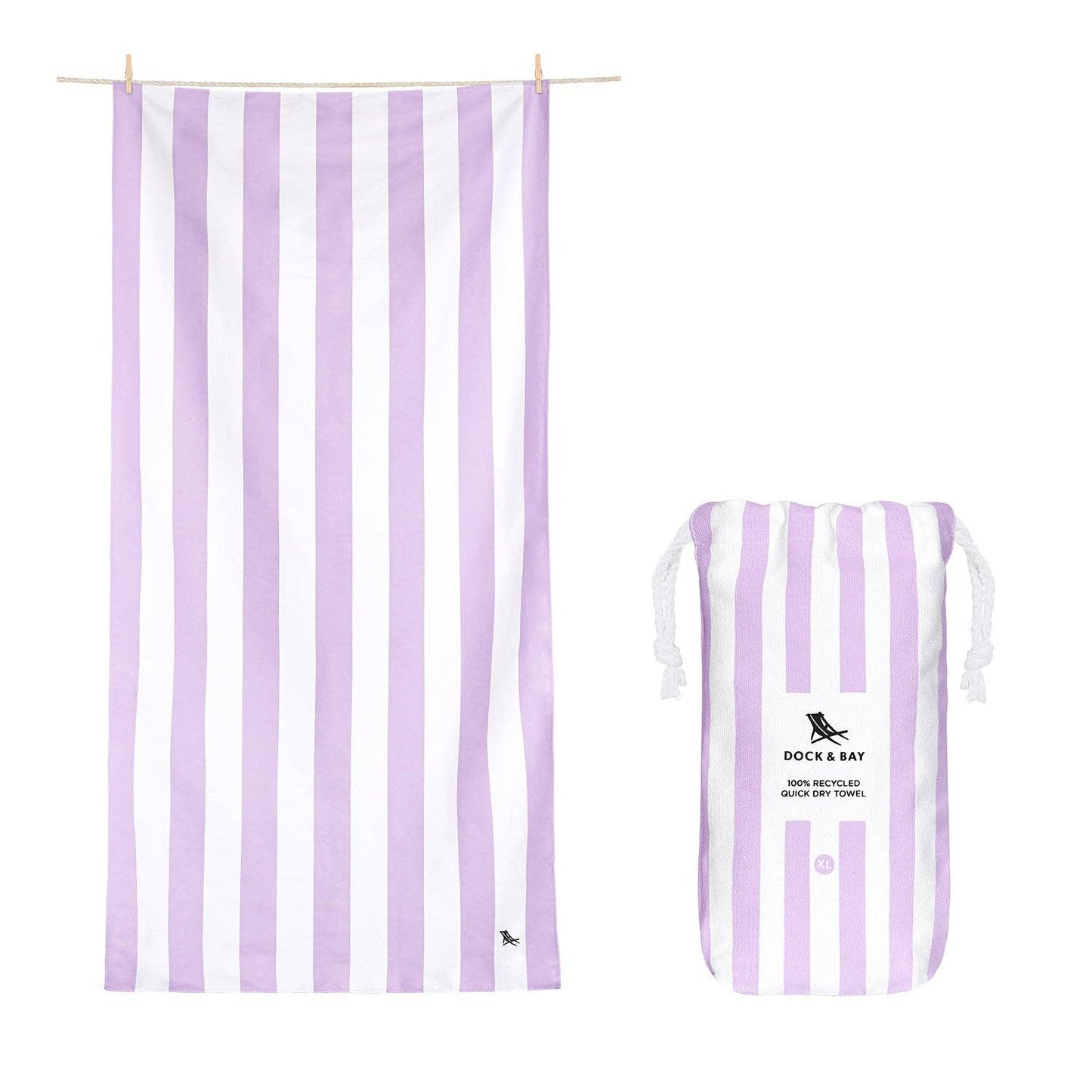 Dock & Bay Quick Dry Towels - Cabana - Lombok Lilac: Extra Large