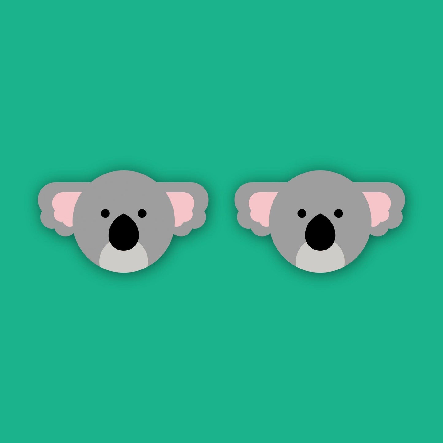 Koalas - Eco friendly wooden stud earrings