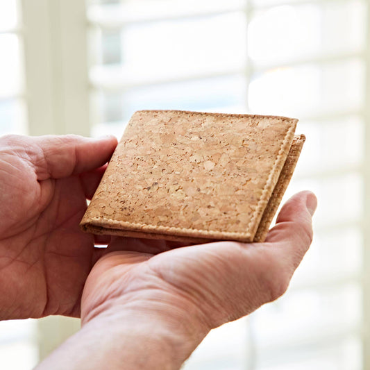 Natural Cork Billfold Wallet: Natural