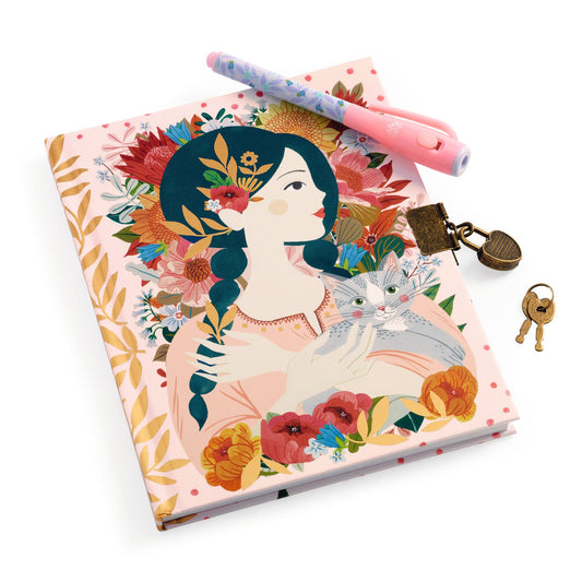 Djeco Secret Diary with Invisible Ink Pen - Floral