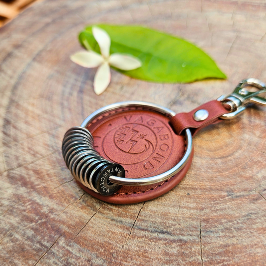 Vagabond Life Keychain - Brown