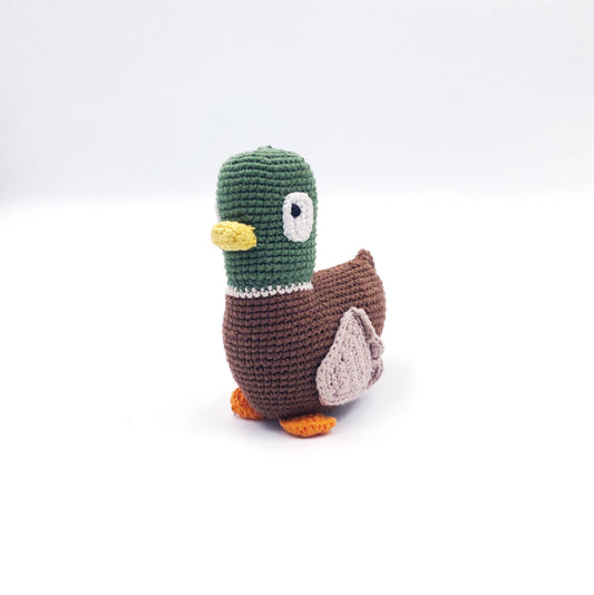 Baby Toy Mallard Duck Rattle