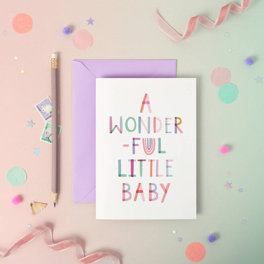 A Wonderful Little Baby – Luxury Foiled Greeting Card: Naked and Nested