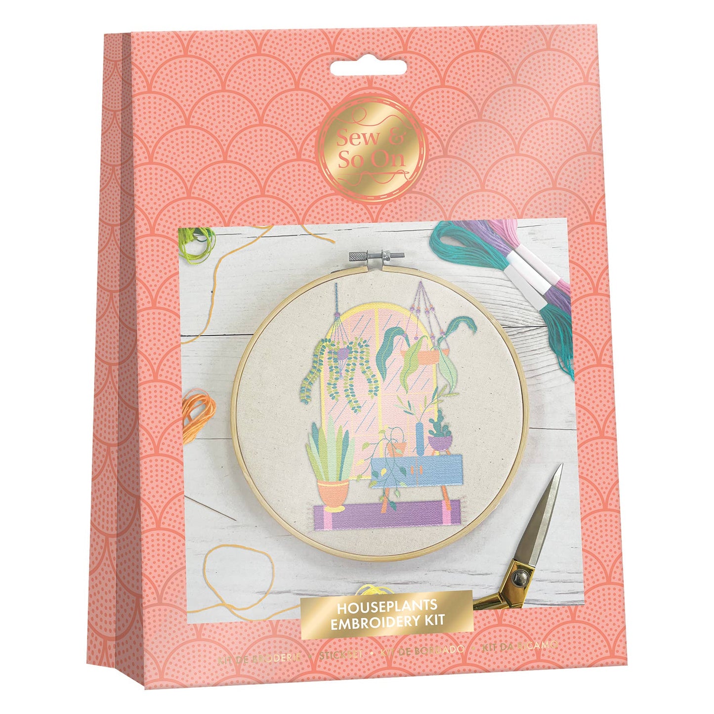 Sew & So On Embroidery Sewing Craft Kit Houseplants