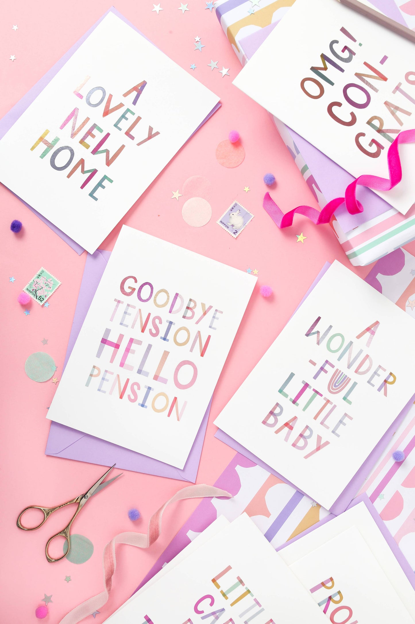 A Wonderful Little Baby – Luxury Foiled Greeting Card: Naked and Nested