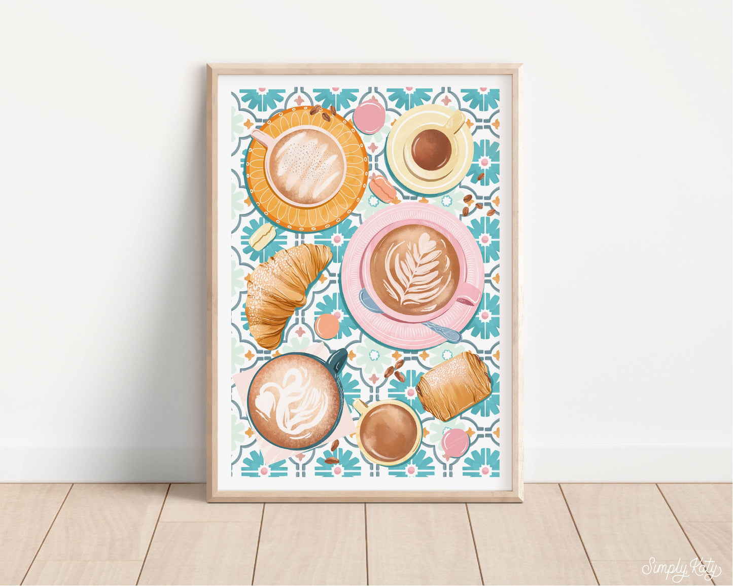 Coffee and Pastries Print: A3