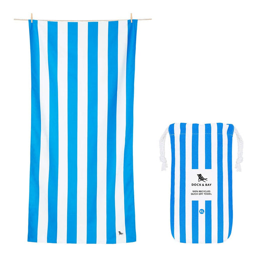 Dock & Bay Quick Dry Towels - Cabana - Bondi Blue: Extra Large