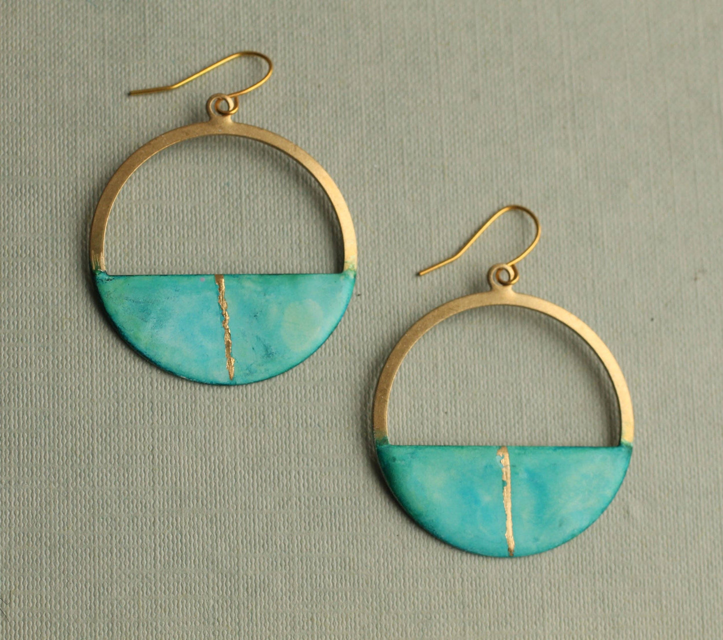 Turquoise Kintsugi Hoop