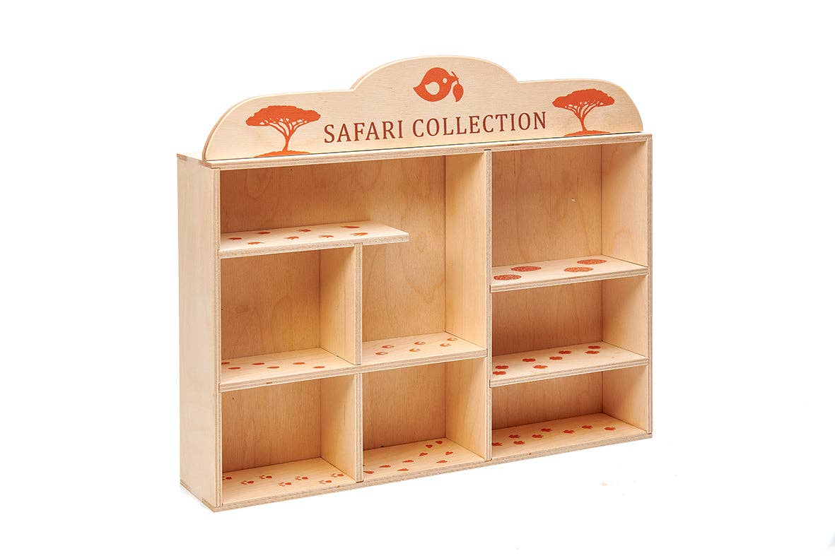 8 Safari Animals & Shelf