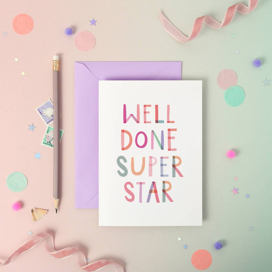 Well Done Superstar – Congratulations Luxury Foiled Card: Naked and Nested