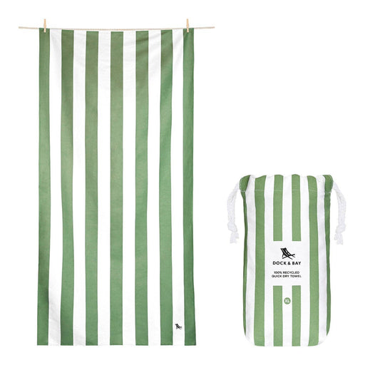 Dock & Bay Quick Dry Towels - Cabana - Cayman Olive: Extra Large