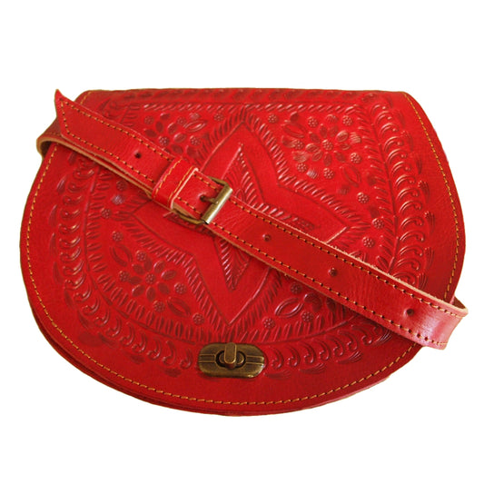 Berber Cross Body Embossed Red